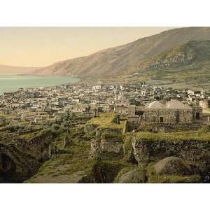 Travel Poster   View from the fortress Tiberias Holy Land (i.e. Israel 