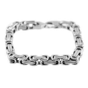    Stainless Steel Bracelet with Braid Design (8 Long): Jewelry
