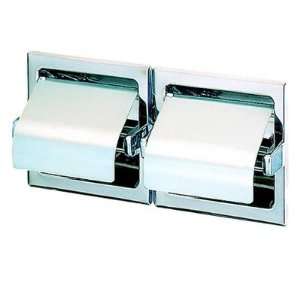 Standard Hotel Double Recessed Toilet Paper Holder with Cover in 