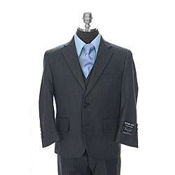Ferrecci Boys Blue/ Grey Two button Three piece Suit  