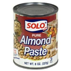 Solo, Paste Almond, 8 oz. Jars (6 Pack) Grocery & Gourmet Food