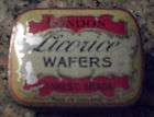 Antique LONDON Licorice Wafers Highest Grade Made in England Tin Box