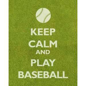   Calm and Play Baseball, archival print (grass texture)