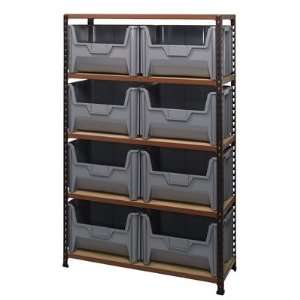 Boltless Particle Board Shelf with 8 Giant Bins (Complete Package) Bin 