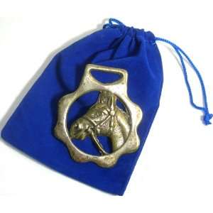    Vintage Horse Brass in Gift Bag   Horse Head: Everything Else