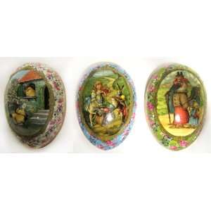   and Chicks Paper Mache Easter Egg Containers    Set of 3: Toys & Games