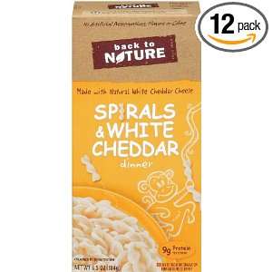   to Nature Spirals & White Cheddar Dinner, 6.5 Ounce Boxes (Pack of 12