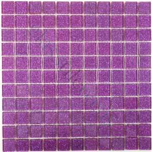  Purple 1 x 1 Purple Crystile Solids Glossy Glass Tile 