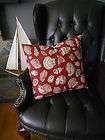 shell print copper rust ivory gold decorative pillow cover