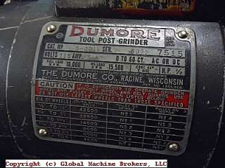 Dumore Tool Post Grinder 5 021  