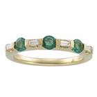   Carat Emerald Baguette Diamond 14k Yellow Gold Birthstone Ring