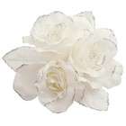 FashionJewelryForEveryone Pure White Satin Handmade Flower Brooch 