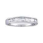   & Baguette Diamond 18k White Gold Eternity Wedding Anniversary Ring