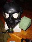 Russian USSR Black Rubber Gas Mask PMK,Lot of 10