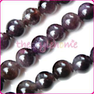 10mm Natural Amethyst Round Gemstone Loose Beads 15.5  