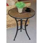 4D Concepts 601404 Slate Round Top Coffee Table   Metal/Slate