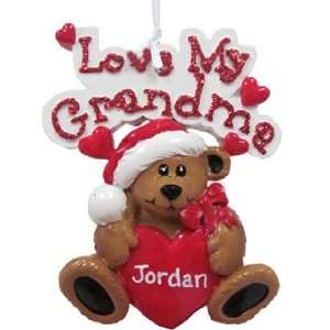    Personalized Love My Grandma Christmas Ornament: Home & Kitchen