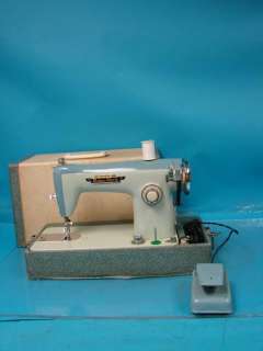 Vtg Home Mark Blue Sewing Machine Model 1361A + Case Motor Parts 