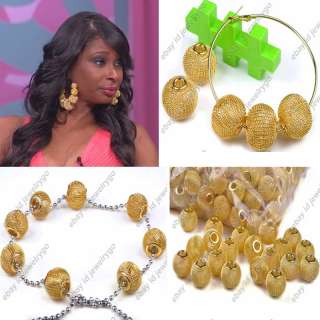   Size Wholesale Lots Spacer Basketball wives Earring Mesh Beads  