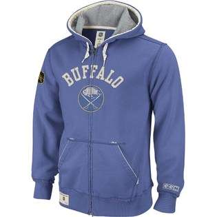 Buffalo Sabres Vintage CCM Classic Fleece Full Zip Sweatshirt  Reebok 