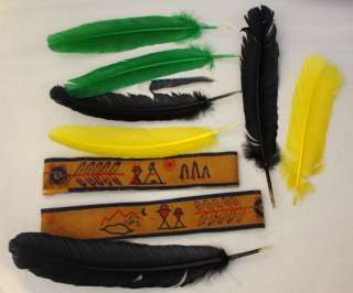 Vintage Indian Head Band Feathers Boy Scouts Campfire  