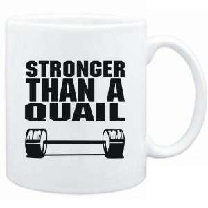    Mug White Stronger than a Quail  Animals