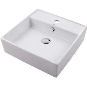   Kraus Ceramic Vessel Single Bowl Bath Sink KCV150SN