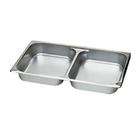   CC 1 DFP Chafer Food Pan full size divided Stainless Steel