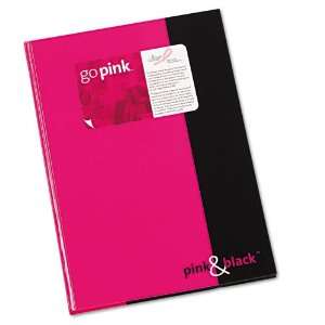  Mead® Pink & Black Professional Casebound Notebook, 8 1/4 