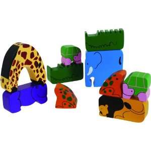  ImagiPLAY Safari Stacking Blocks: Toys & Games