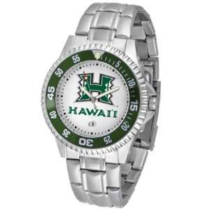 Hawaii Rainbow Warriors Competitor Mens Watch with Steel Band:  