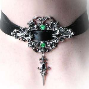  The Westenra Choker Gothic Necklace on Black Satin