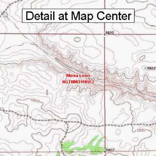 USGS Topographic Quadrangle Map   Mesa Leon, New Mexico (Folded 