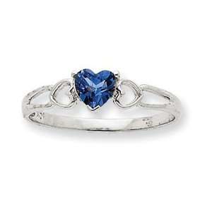   White Gold Blue Topaz Birthstone Ring   Size 6   JewelryWeb: Jewelry