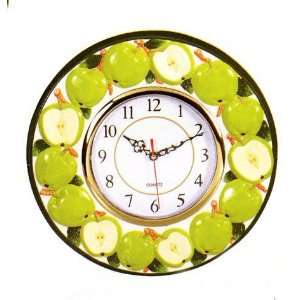  Delicious Green Apples Ceramic Wall Clock