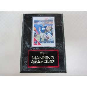 New York Giants Eli Manning Super Bowl XLVI MVP Card Collector Plaque 