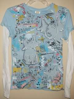   Horton Classic Drawings Long Sleeve T shirt Sizes Small or Med  