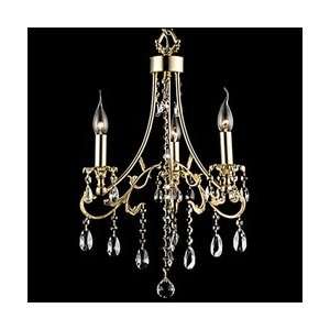   16 Inch by 22 Inch Multicolored Broadway Chandelier with Gold Finish