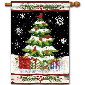 Woodland Tree Christmas Flag   Banner 