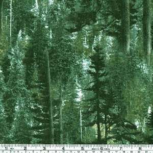  45 Wide Bear River Pine Forest Green Fabric By The Yard 