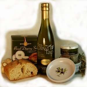 Gourmet Olive Oil Gift Basket: The Bread Dipper:  Grocery 