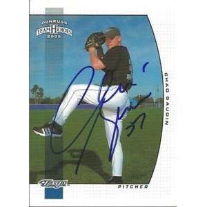 Chad Gaudin Signed Blue Jays 2005 Team Heroes Card:  Sports 