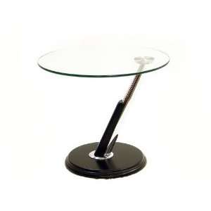  Wholesale Interiors Round Glass Top End table: Furniture 