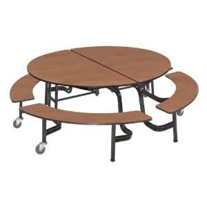    Round Mobile Bench Cafeteria Table (60 Diameter)