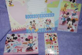 Sheets Disney Mickey & Minnie Mouse Blue/Pink Volume Stationary Letter 