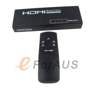 1080P 5 Ports HDMI 1.3 Switch HDTV HDCP Full HD IR Remote Control 