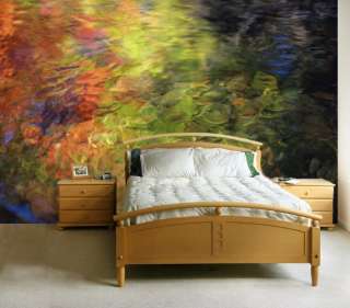 Autumn leaves reflected in a stream Wall Mural 12wide by 8high 