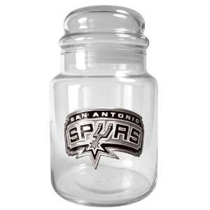 San Antonio Spurs 31oz Glass Candy Jar   Primary Logo