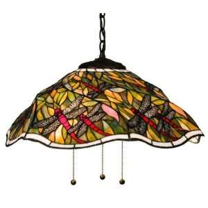  Spiral Dragonfly Tiffany Stained Glass Pendant Lighting 