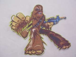 12 LARGE STAR WARS CHEWBACCA FABRIC WALL SAFE FABRIC DECAL CHARACTER 